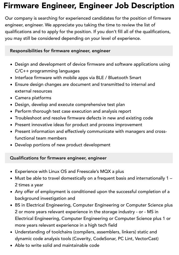 The Role of a Firmware Engineer: Responsibilities and Skills